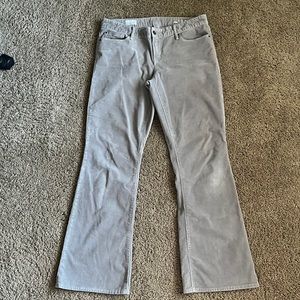 Gap Light Gray Flare Corduroy Pants